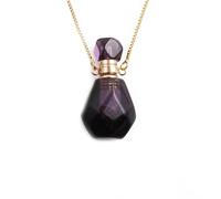 Collier Homme Femme Pendentif Collier Bouteille de Parfum Cuivre Fait Main Forme Géométrique O-Link Chaîne Indépendant Station Bijoux