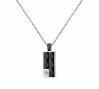 Maserati Collier Homme en Acier, Céramique, IP Noir, Or Rose IP, Collection Ceramic - JM423ATZ27