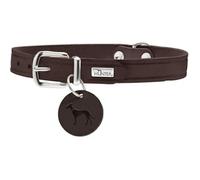 HUNTER Aalborg 32 Collier en Cuir de Vache véritable Souple Marron foncé