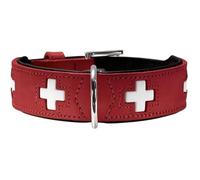 Collier - Hunter - Modèle Suisse - 24-28.5 Cm - Rouge/Noir - Pour Petit Chien