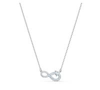 Collier Hyperbola, Infini, Blanc, Métal rhodié OS