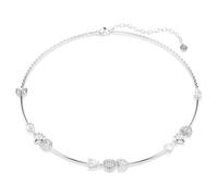 Collier Idyllia, Cœur avec flèche, Blanc, Métal rhodié OS