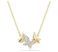 Collier Idyllia Lilia, Papillon, Blanc, Doré à l’or 18 carats (750/1000) OS