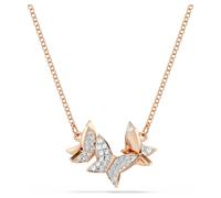 Collier Idyllia Lilia, Papillon, Blanc, Doré à l’or rose 18 carats (750/1000) OS