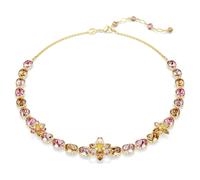 Collier Idyllia, Tailles variées, Fleur, Multicolore, Doré à l’or 18 carats (750/1000) OS