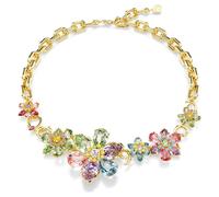 Collier Idyllia, Tailles variées, Fleur, Multicolore, Placage de ton or OS