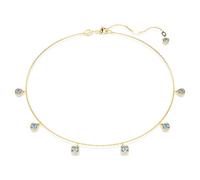 Collier Imber, Taille ronde, Bleu clair, Placage de ton or OS