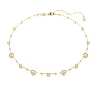 Collier Imber, Taille ronde, Motif éparpillé, Blanc, Placage de ton or OS