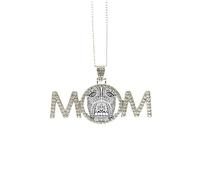 Collier indien totem avec tête de dessin pour la fête des mères - Cadeau pour maman, grand-mère, grand-mère, M