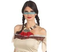 Boland Collier indien 44129 Squaw femme avec plumettes rouges Taille unique