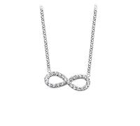 Collier Infini Lotus Silver Blanc Lp1253-1/1 Zircone Argent 925 Jlp1253-1-1