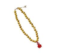 Collier inspiré des animaux en céramique et verre - Longueur réglable - Bijou pour amoureux de la mode unique - Pendentif artistique, One Size, Comme décrit, Produit conforme à la description.