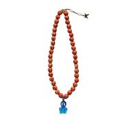 Collier inspiré des animaux en céramique et verre - Longueur réglable - Bijou pour amoureux de la mode unique - Pendentif artistique, One Size, Comme décrit, Produit conforme à la description.