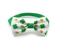 Collier irlandais pour chats avec nœud papillon pour décoration de cou de chien, collier festif pour chats avec jolis trèfles