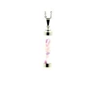 Collier Kunzite Brut. Modèle Tube 50 Mm.