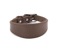 Collier large rembourré en cuir véritable pour lévriers italiens