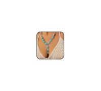 Collier Lariat turquoise occidental pour femme - Bijou bohème réglable avec breloque sud-ouest, chaîne superposée pour tous les jours et occasions spéciales, Laiton, laiton
