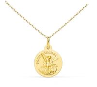 Collier - L'ATELIER D'AZUR - Médaille Or 18 Carats 750/1000 Saint Michel - Chaîne Dorée - Mixte - 1.40cm