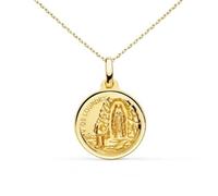 Collier - L'ATELIER D'AZUR - Médaille Or 18 Carats 750/1000 Vierge de Lourdes - 1.60cm - Pour Enfant