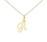Collier - L'ATELIER D'AZUR - Pendentif Lettre 'R' - Or 750/1000 - Chaîne Dorée 45cm - 1.10cm x 0.90cm