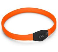 Collier LED Poil Long Orange Visio Light pour Poils Longs Chiens
