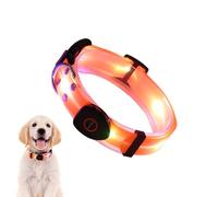 Collier LED pour chien - Collier de sécurité lumineux rechargeable pour chien, collier lumineux réglable pour promener la nuit, sombre, extérieur