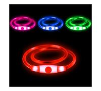 Collier LED pour chien, rechargeable par USB, réglable à découper, couleurs ultra lumineuses, lumière fluorescente pour chiens, batterie au lithium rechargeable par USB, visibilité et sécurité