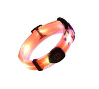 Collier LED rechargeable pour chien, collier de sécurité lumineux réglable pour la promenade , l'extérieur, l'obscurité et la visibilité - Lumière durable et lumineuse pour animaux de