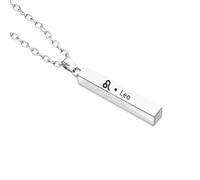 Collier Lion, Vierge, Balance, Cadeau pour Femmes, Hommes, Meilleurs Amis, Horoscope Zodiaque, Constellations, Collier pour Garçons Filles, Acier inoxydable, Strass