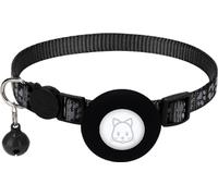 Collier Locator pour chat avec GPS à réflecteur et dispositif de sécurité pour petit chien de chasse, noir