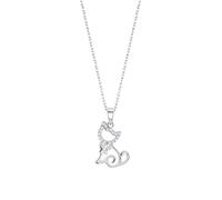 Collier - LOTUS - Collier Lotus Silver - Petit chat empierré - Argent - 42 à 45 cm