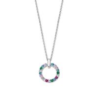 Collier Lotus En Argent 925 Et Zircones Multicolores Pure Essential Jlp3100-1-2