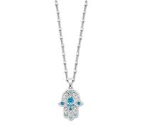 Collier Lotus En Argent 925, Main De Fatima, Bleu Mystique, Jlp1989-1-4