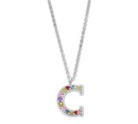 Collier Lotus En Argent Avec Lettre C Lotus Silver Pure Essential Jlp3426-1-C