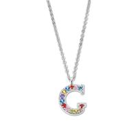 Collier Lotus En Argent Avec Lettre G Lotus Silver Pure Essential Jlp3426-1-G