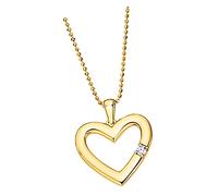 Collier Lotus En Argent Et Zircone, Coeur, Or 925, Moments Jlp3217-1-2