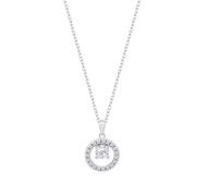 Collier Lotus Silver Cercle Oxydes