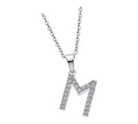 Collier Lotus Silver Lettre M Lp1958-1/M Zircone Argent 925 Jlp1958-1-M