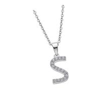 Collier Lotus Silver Lettre S Lp1958-1/S Zircone Argent 925 Jlp1958-1-S