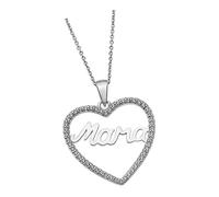 Collier Lotus Silver Mama Heart Lp1813-1/1 Zircone Argent 925 Jlp1813-1-1