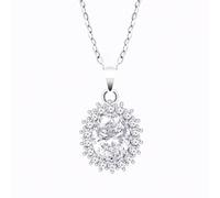 Collier Lotus Silver Marguerite Oxydes Blancs
