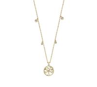 Collier Lotus Style Arbre De Vie En Acier Doré