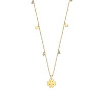 Collier Lotus Style Old Money Acier Doré Trèfle