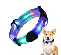 Collier lumineux LED pour chien lumineux lumineux dans le noir | Collier de chien lumineux imperméable rechargeable - Lumières pour chiens résistantes aux intempéries pour marcher la nuit