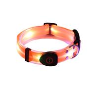 Collier lumineux pour chien, collier rechargeable pour animal domestique, bande LED réfléchissante, léger et confortable, pas besoin de piles, 70 cm, pour l'extérieur
