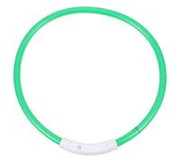 Collier Lumineux Rechargeable USB pour Chien, Sécurité Nocturne, 70 CM | PVC Vert, Batterie 80 Ma 3,7 V, pour Fêtes et Décoration, Usage Animal Domestique