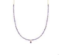 Collier Luxenter Amethyst Zirconia fini en or jaune 18K - Athat