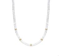 Collier - LUXENTER - Landir - Argent 925 - Or jaune 18k - Nacre blanche