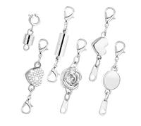 Collier magnétique Clasps and Clasures - Colliers Fixatene Clasps Connector | Extender Casps Clasp-s de Neckla-Ces Flaytener | Connecteur bijoux pour bijoux