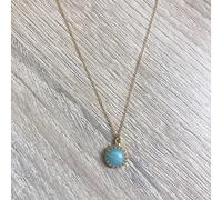 Collier margaux amazonite bleue or